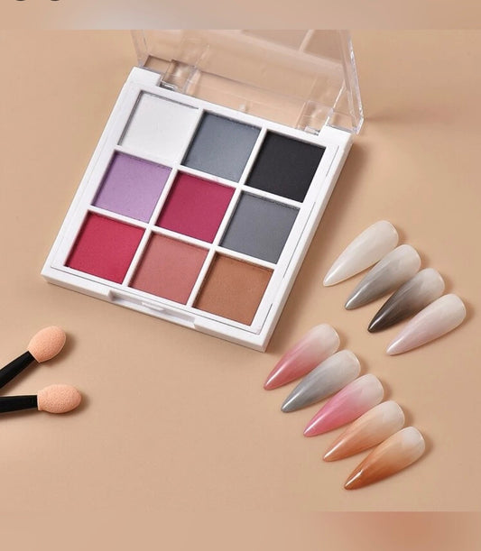 Coffret de poudres compacts multicolores mattes #6