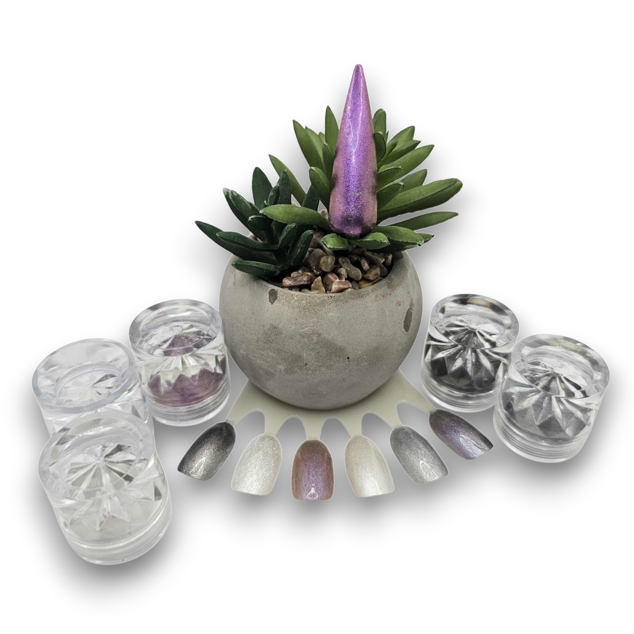 Poudre miroir de haute qualité en 5 couleurs.