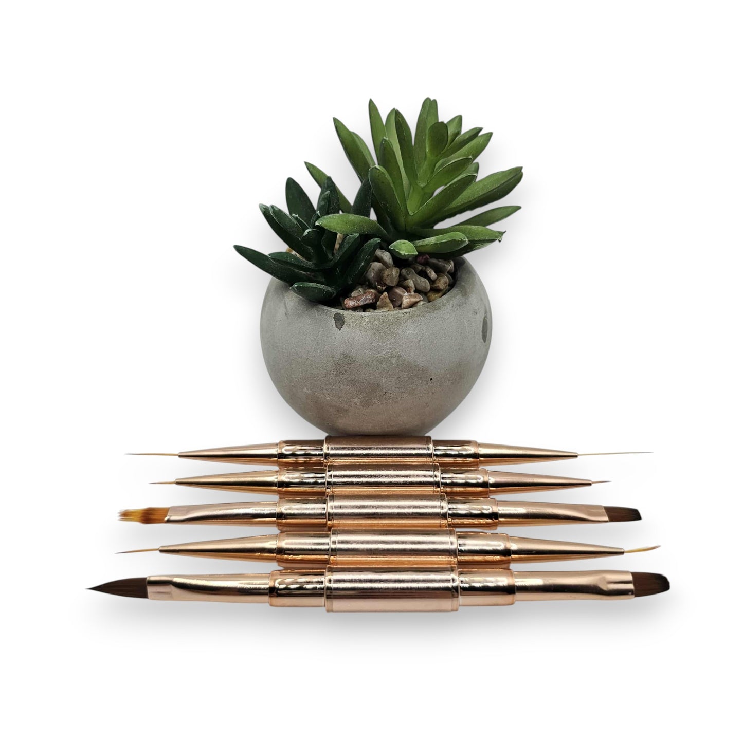 Lot de 5 pinceaux à double extrémité pour nail art