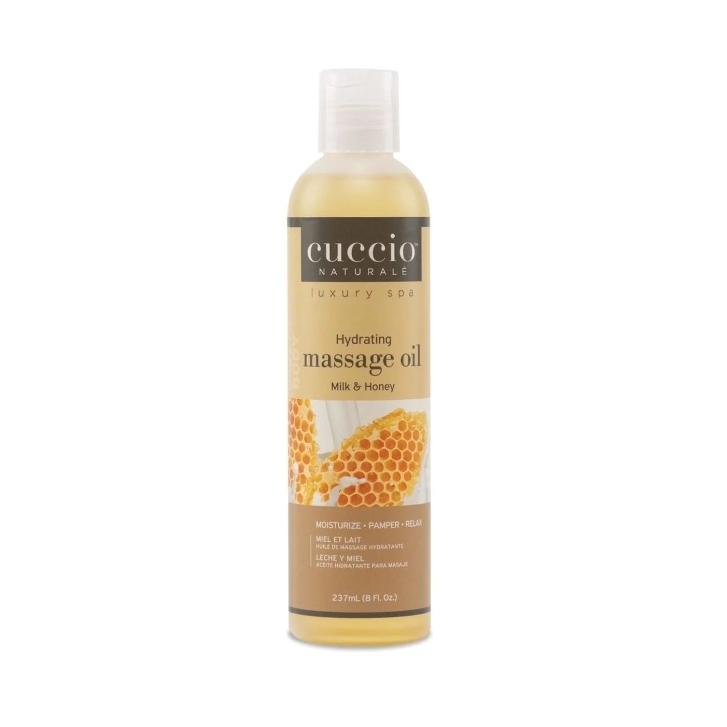 Huile de Massage Hydratante - Miel et Lait 8 oz