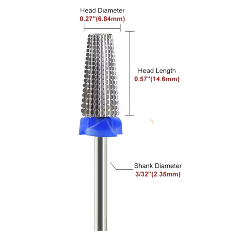 Embout au carbure moyen conique 6.8mm