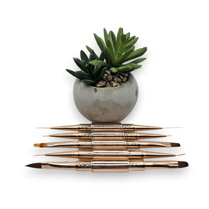 Lot de 5 pinceaux à double extrémité pour nail art