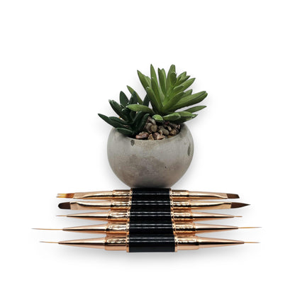 Lot de 5 pinceaux à double extrémité pour nail art